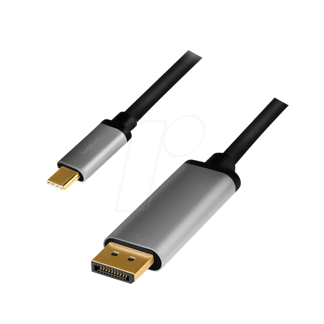 LOGILINK CUA0100 - Adapterkabel USB Type-C > DP, 4K@60 Hz, 1,8 m