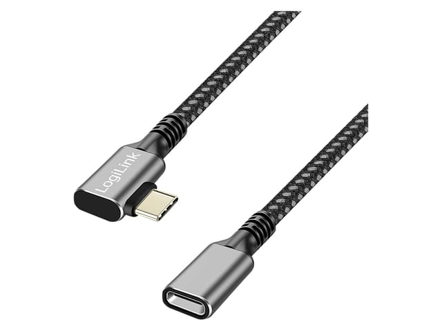 LOGILINK CUA0112 - USB 10 Gb/s Kabel, Stecker 90° Typ C > Buchse, 2 m