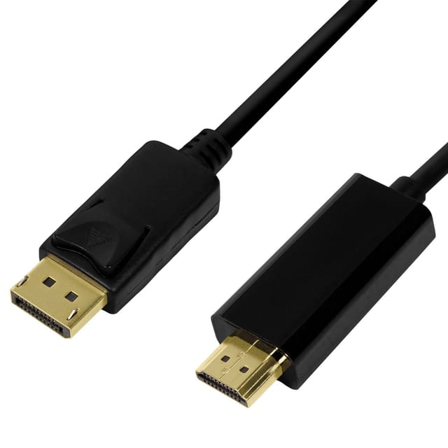 LOGILINK CV0127 - DisplayPort 1.2 auf HDMI A Stecker, 4K/30Hz, 2 m, schwarz