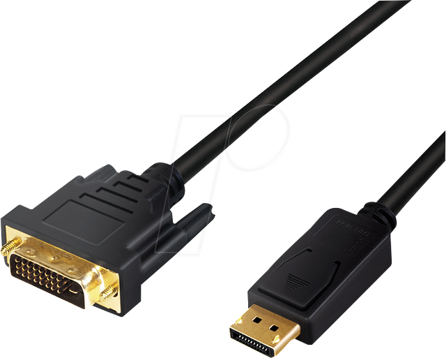 LOGILINK CV0133 - Displayport 1.2 Stecker auf DVI 24+1 Stecker, 1080p, 5 m