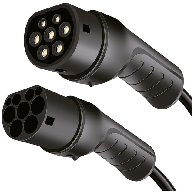 LOGILINK EVC0128 - Typ 2 Kabel, für E-Fahrzeuge, 11 kW, 16 A, 3 Phasen, 5 m, spiral