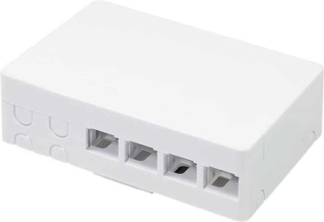 LOGILINK FB1002 - FTTH Anschlussdose 4-fach, Aufputz, weiß
