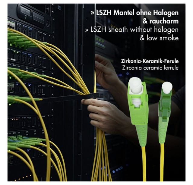LOGILINK FPSLS20 - Simplex LWL Patchkabel, SM OS2, SC/APC - LC/APC, 20 m