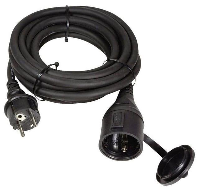 LOGILINK LPS102 - Netzkabelverlängerung, outdoor, schwarz, 5 m