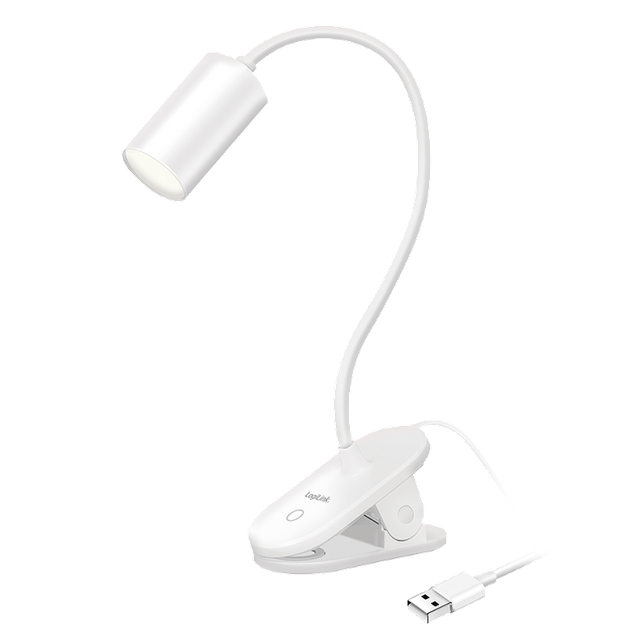 LOGILINK LED024 - Klemmleuchte, USB, 200 lm, 4000 K, weiß