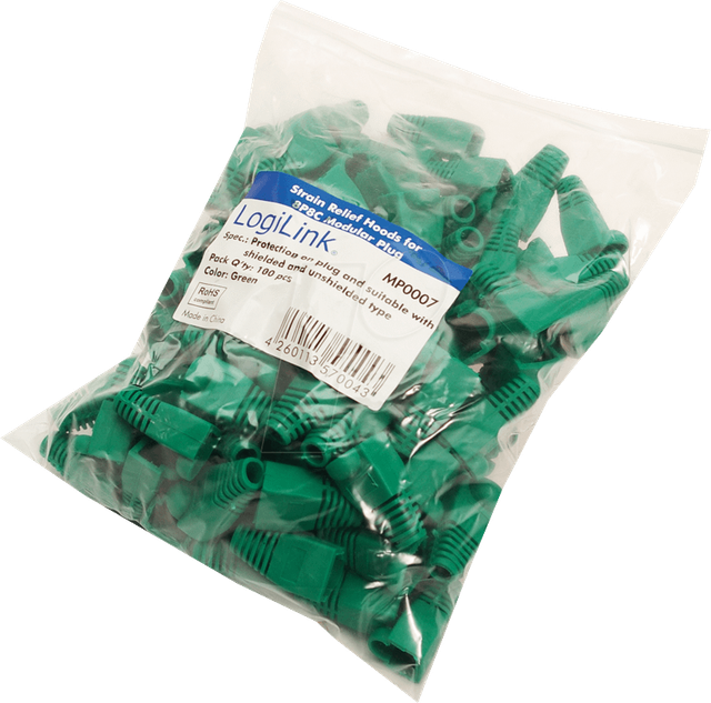 LOGILINK MP0007 - Modulare Knickschutzhülle 100 Stk. grün