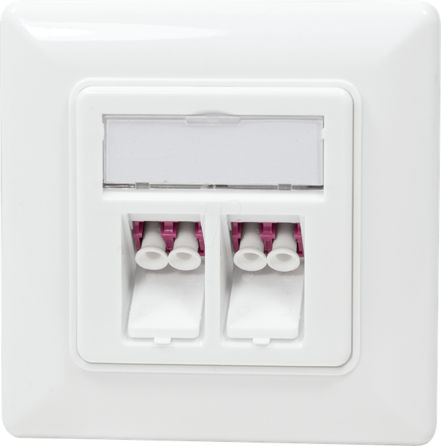 LOGILINK NK4024 - Modulare Wanddose für Glasfaser mit LC-Duplex-Stecker