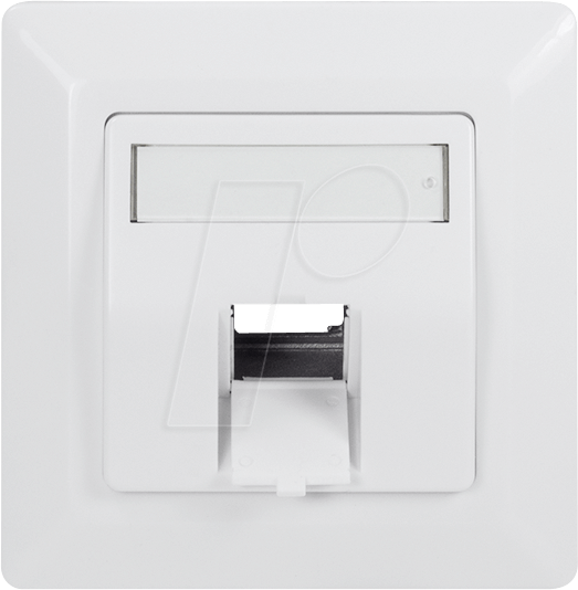 LOGILINK NK4026 - Unterputzdose für 1 Keystone Modul, 45° Auslass, signalweiß