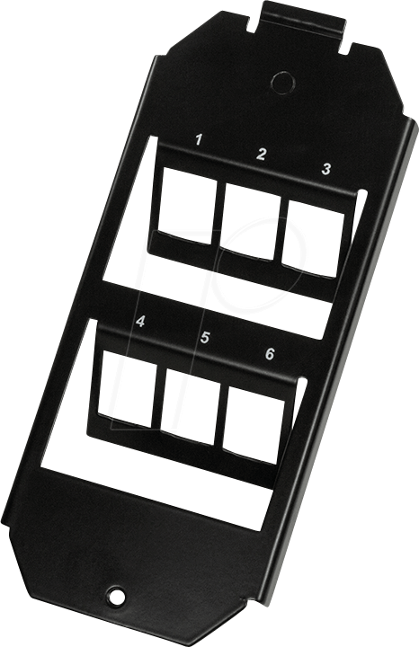 LOGILINK NK4060 - Keystone Halterung 6 Port für Bodentank