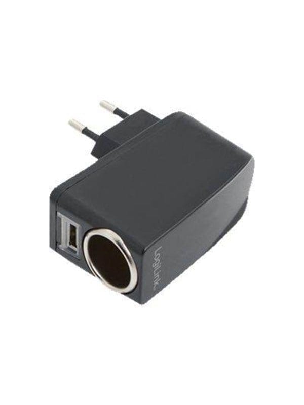 LOGILINK PA0046 - USB-Ladegerät, 2x USB-A + 12 V Zigarettenanzünder