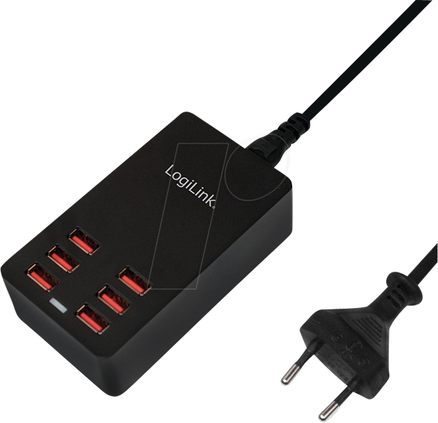 LOGILINK PA0139 - USB-Ladegerät, 32 W, 6x USB-A, 6400 mA