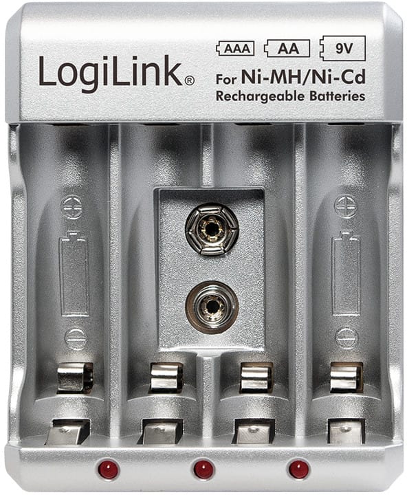 LOGILINK PA0168 - Steckerladegerät, NiCd, NiMh, 9V-Block