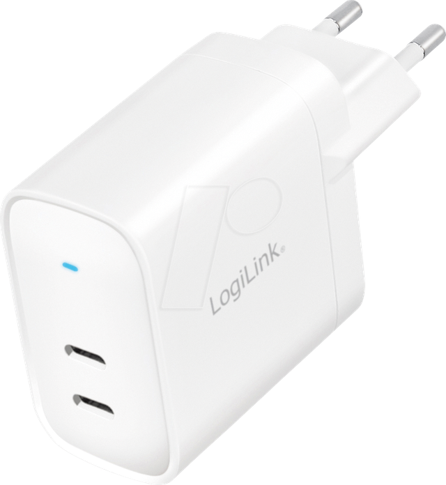 LOGILINK PA0282 - USB-Ladegerät, 40 W, 2 x USB-C, GaN