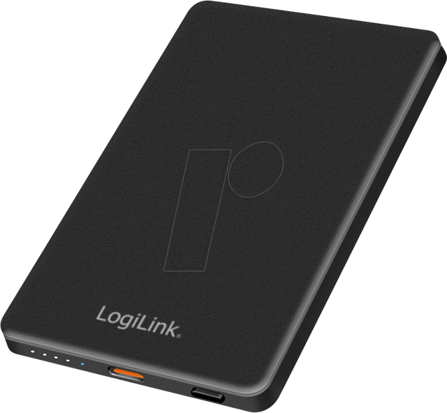 LOGILINK PA0352 - Powerbank, LiPo, MagSafe, 5000 mAh, 15 W, USB-C, PD, schwarz