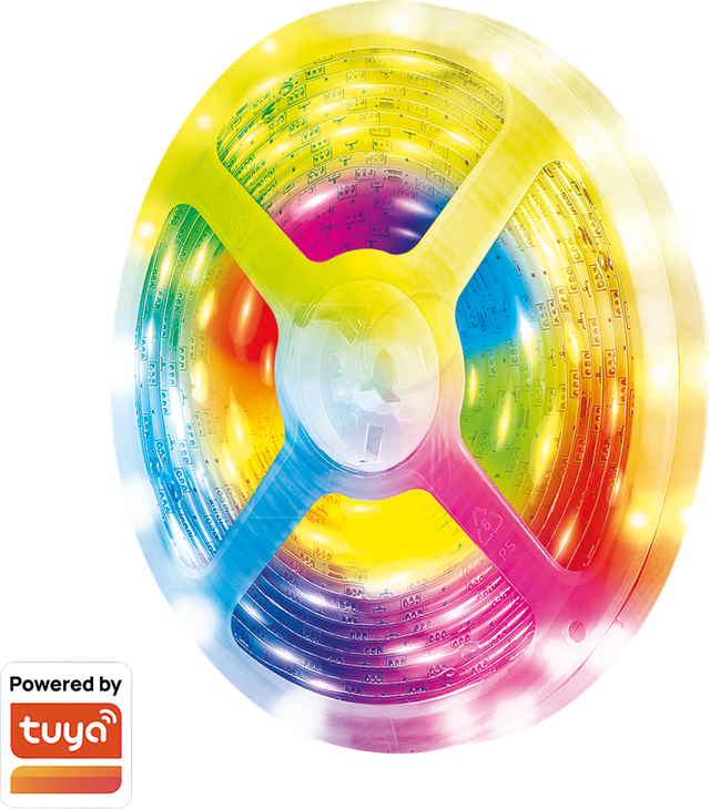 LOGILINK SH0129 - Wi-Fi Smart RGB-LED-Band, selbstklebend, 400 lm, Tuya kompatibel