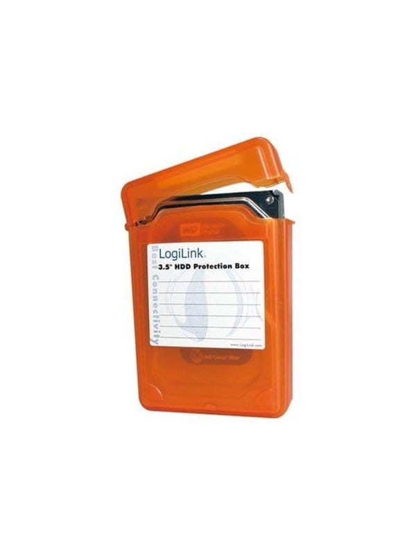 LOGILINK UA0133O - Festplatten Schutz-Box für 1x 3.5'' orange