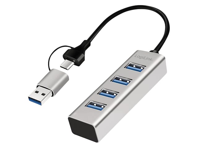 LOGILINK UA0455 - USB 3.0 Hub, 4x USB-A