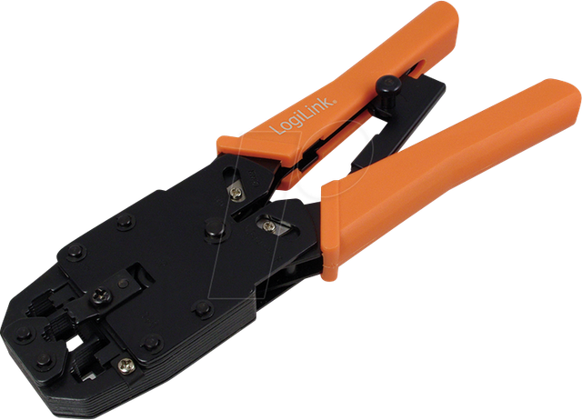 LOGILINK WZ0003 - Multifunktionale Crimpzange für RJ11, RJ12 und RJ45 Modularsteck