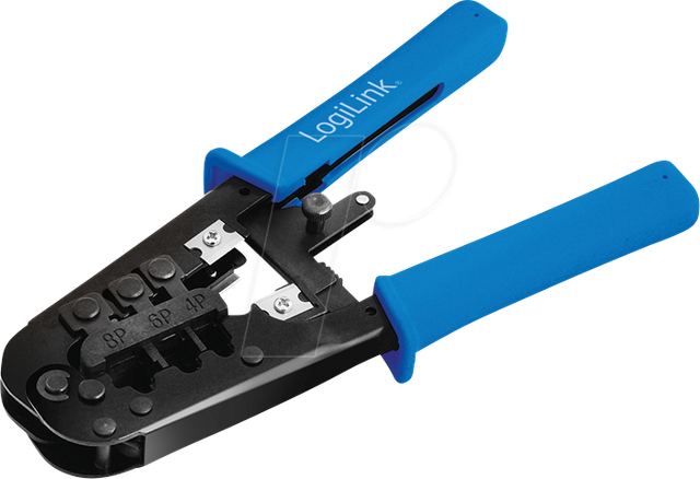 LOGILINK WZ0019 - Crimpzange für RJ11/12/45 Modularstecker, Standard