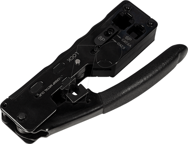 LOGILINK WZ0025 - Crimpzange für Cat.5e/Cat.6/Cat.6a/Cat.7/RJ11/RJ12