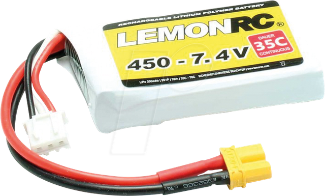LRC 2S 450 - LiPo Akku LEMONRC 450 - 7.4V (35C)