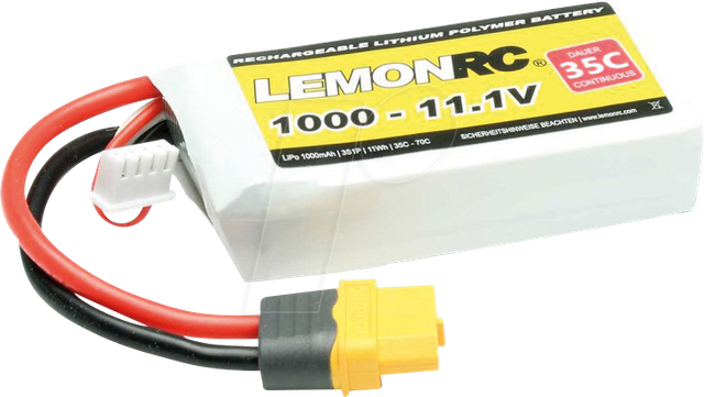 LRC 3S 1000 - LiPo Akku LEMONRC 1000 - 11.1V (35C)