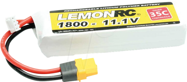 LRC 3S 1800 - LiPo Akku LEMONRC 1800 - 11.1V (35C)