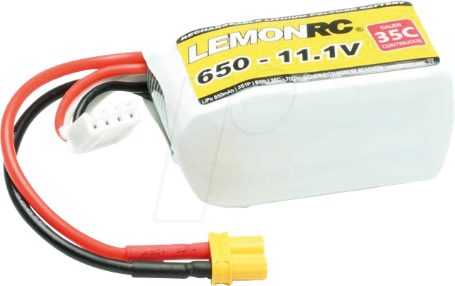 LRC 3S 650 - LiPo Akku LEMONRC 650 - 11.1V (35C)
