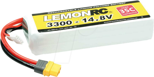 LRC 4S 3300 - LiPo Akku LEMONRC 3300 - 14.8V (35C)
