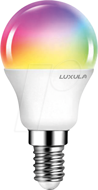 LUXULA LX100331 - LED RGB+CCT Lampe, E14, 5W, 454lm, SMART, Minibulb
