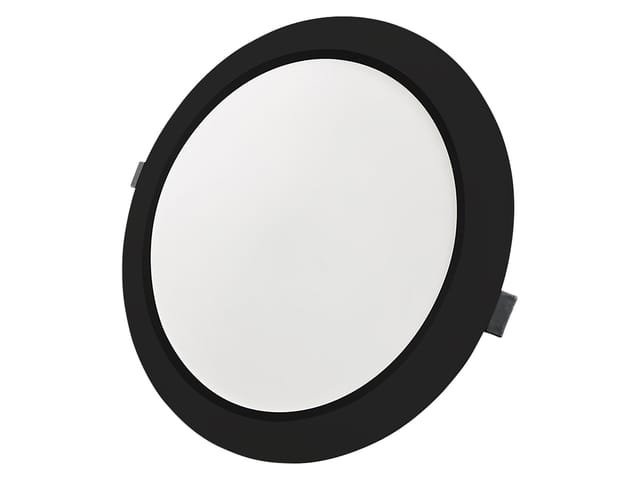 LUXULA LX300150 - LED Einbau Downlight, rund, schwarz, 6W, IP44, 600lm, CCT