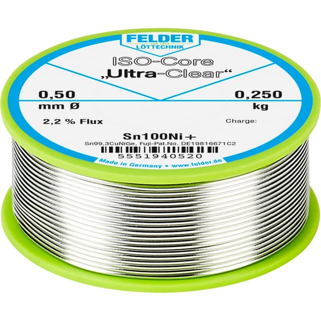 LZ F4 BF 0,5 250 - Lötzinn bleifrei mit Kupferanteil,Ø 0,5 mm, 250 g