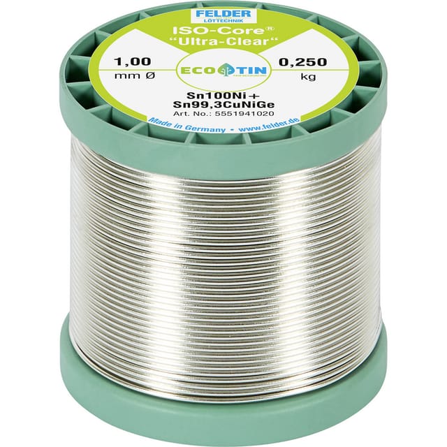 LZ F4 BF 1,0 250 - Lötzinn bleifrei mit Kupferanteil,Ø 1,0 mm, 250 g