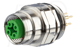M12 BU4 360 - Buchse M12, 4-polig, Frontmontage