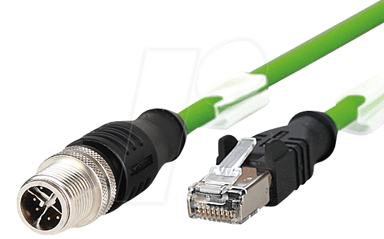 M12 RJ45 VBL802 - Verbindungsleitung M12-RJ45, 8-polig, 2m