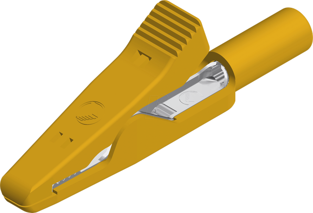 MA 2 VA GE - Miniatur-Abgreifklemme, 2mm, Edelstahl, gelb