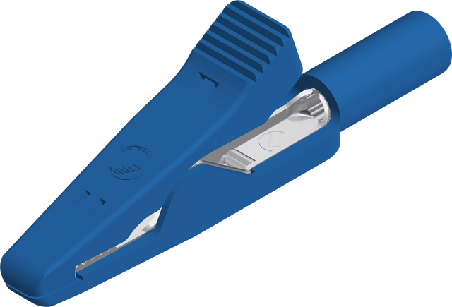 MA 2 VA BL - Miniatur-Abgreifklemme, 2mm, Edelstahl, blau