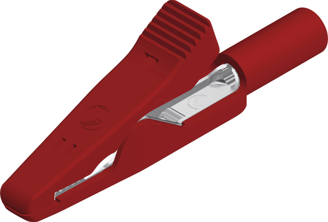 MA 2 VA RT - Miniatur-Abgreifklemme, 2mm, Edelstahl, rot