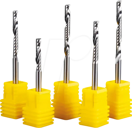MAKERA 10220 - CNC, Spiral 'O' Single Flute Bit, 1/8'' Schaft, 1,0 x 3 mm
