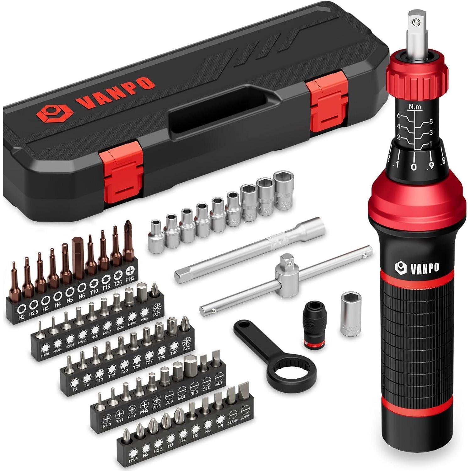 Drehmomentschraubendreher Set 1-6 Nm Mit 64 Teilen Und T-griff