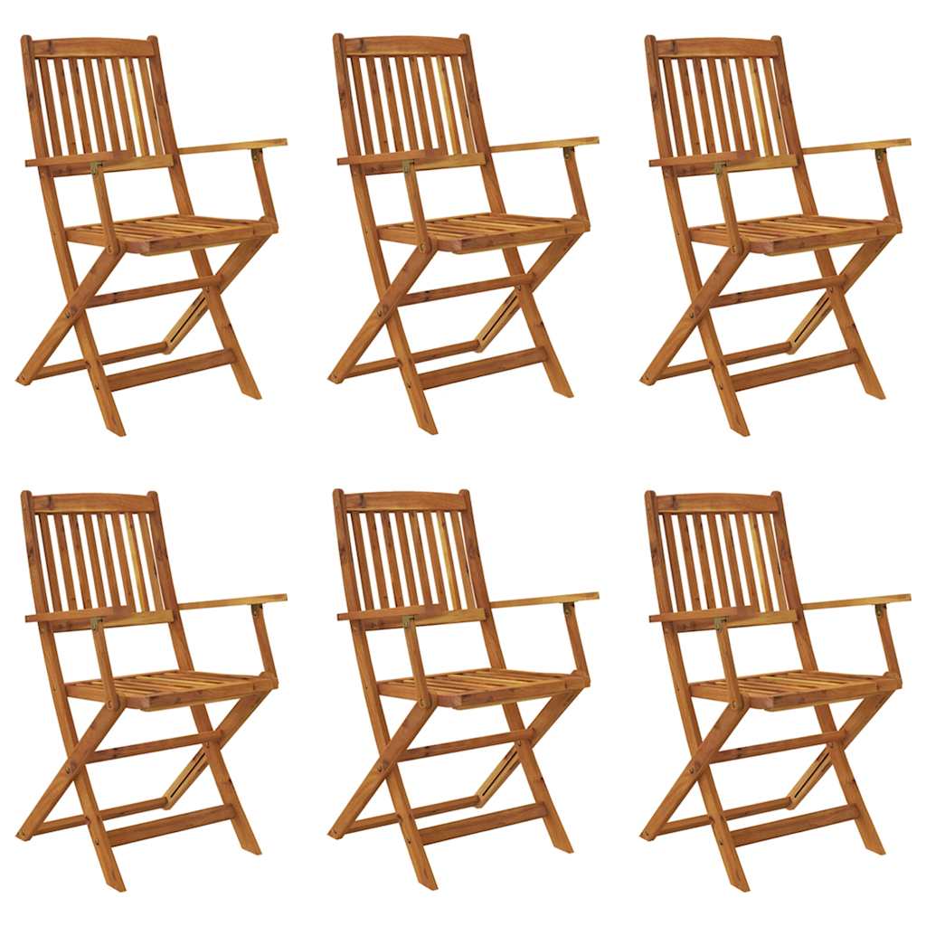 Maison Exclusive - 7-tlg. Garten-essgruppe Klappbar Massivholz Ak