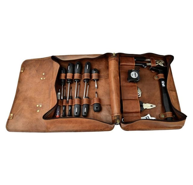 MAN 29048 - Werkezeugtasche, Leder, 24-teilig