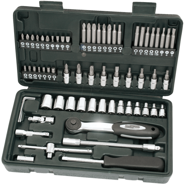 MAN 29165 - Steckschlüsselsatz, Multi, 1/4”, 65 -teilig