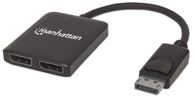 MANHATTAN 207768 - DisplayPort Adapter, DP Stecker auf 2x DP Buchse
