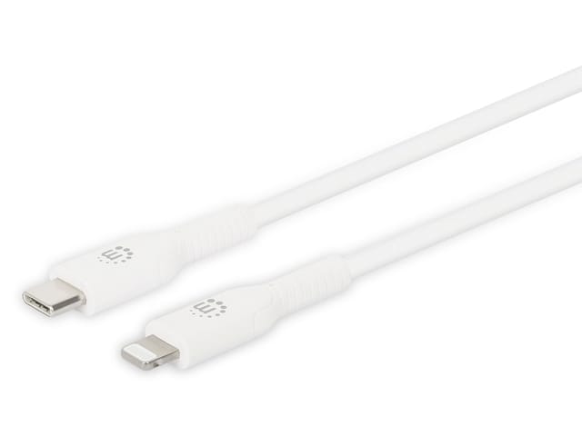 MANHATTAN 394505 - Sync- & Ladekabel, USB C -> Lightning, PD 30 W, 0,5 m