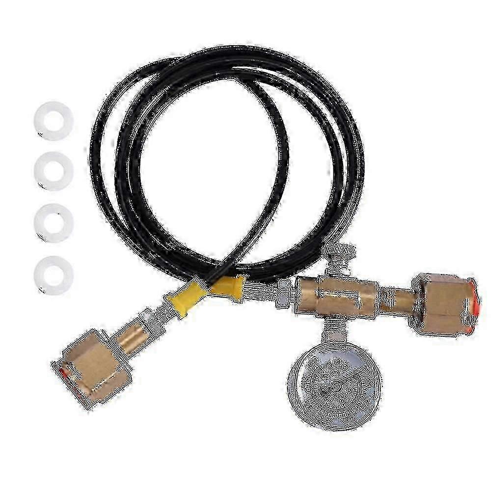 Adaptateur De Charge Pour Station De Remplissage Argon/co2 Pour Petites Bouteilles De Soudage, Avec Tuyau Souple De 1,5 Mètre, Édition 250 Bars C