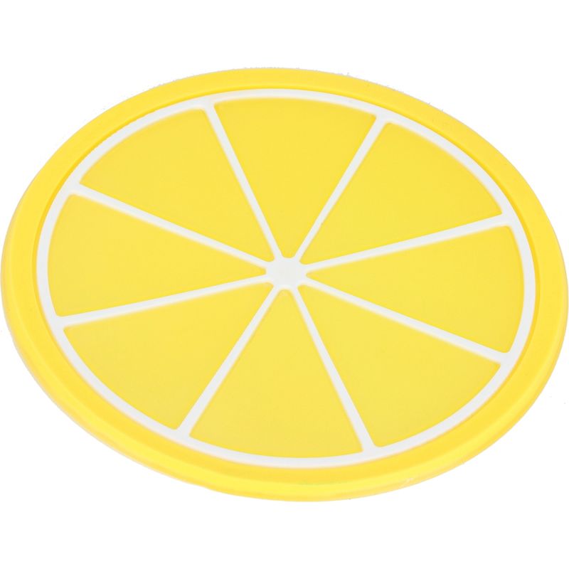 Fruchtförmiger Untersetzer, Platzset, Silikonbecher-/getränkehalter, Küchenaccessoires, Zitrone