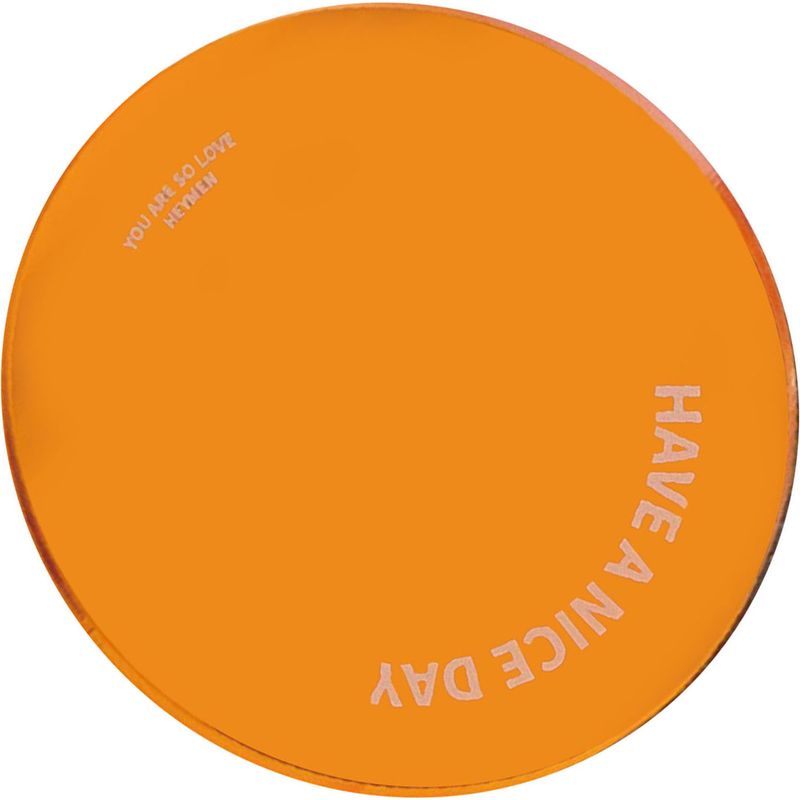 Minimalistische, Wärmeisolierende Acryl-untersetzer Für Werbeartikel Und Wohndekoration, Orange