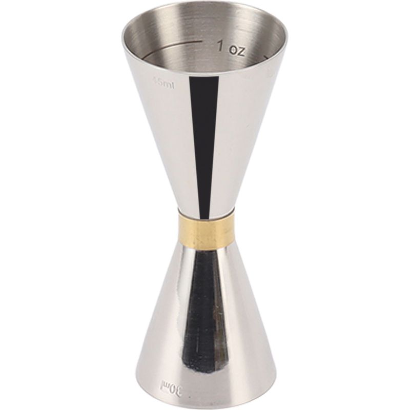 Doppelter Cocktail-jigger Aus Edelstahl 304 Mit Graduierung, Ideal Für Partys Zu Hause (originalfarbe).