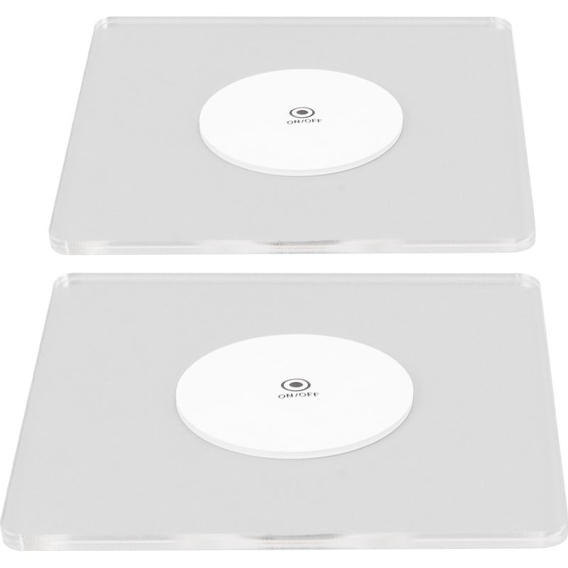Set Aus 2 Quadratischen Led-acryl-untersetzern Mit Einstellbarem Beleuchtungsmodus, Für Bars Und Karaoke-bars.